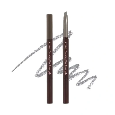 Image of Etude House Drawing Eye Brow 0.25g #5 Gray 21AD Long Lasting Eyebrow Pencil Soft Textured Natural Daily Look Makeup K beauty