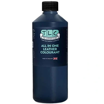 Image of The Leather Clinic All in One Colourant Self Seal Dye Repair Paint Recolour Furniture, Sofas, Car Seats (Dark Blue, 250ml)