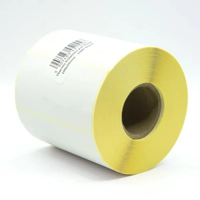Image of MD Labels White Thermal on a Roll 100 x 50 mm Pack of 1000 Permanent Adhesive, for Barcode, Adhesive Labelling