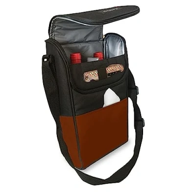 Image of Vin Bouquet FIE 139 Insulated bottle tote. For 2 Bottles. 3 pockets