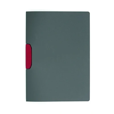 Image of Durable 230403 Clip Folder Duraswing Color for 30 Sheets DIN A4, Bag 5 Piece, Anthracite with Red