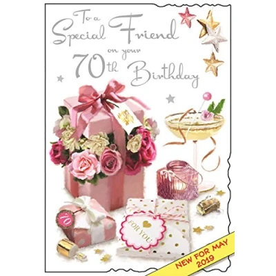 Image of Jonny Javelin Friend 70TH Female Birthday Card