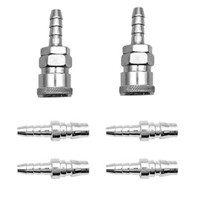 Image of YDHfdc 6 Piece Gas Hose Copper Nozzle Male Female 8mm Quick Release Connector Assembly for RV and BBQ Supply