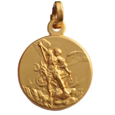 Image of I G J 925 Sterling Silver SAINT MICHAEL THE ARCHANGE MEDAL PATRON SAINTS MEDALS (925 Gold Plated)