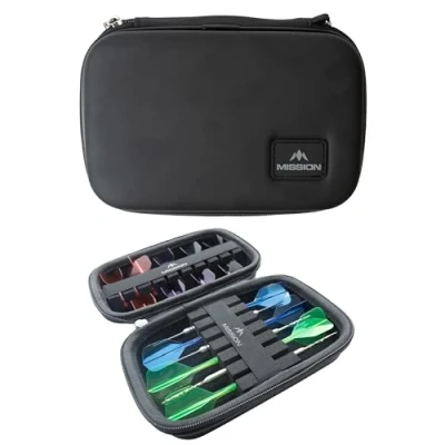 Image of Mission Force 90 EVA Case Black Strong Protection Darts Case/Storage Wallet.