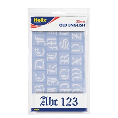 Image of Helix 30mm 3cm Old English Letter Stencil Set
