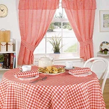 Image of Emma Barclay Molly Gingham Table Cloth in Red 52x52 (132x132cm)