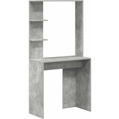 Image of vidaXL Concrete grey Computer Desk Engineered Wood Medium