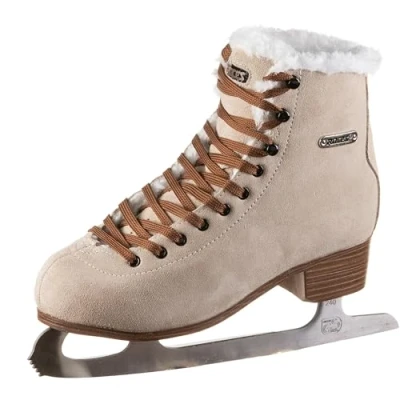 Image of Roces Women&#039;s Suede ECO FUR Leisure Ice Skates, Brown, 40