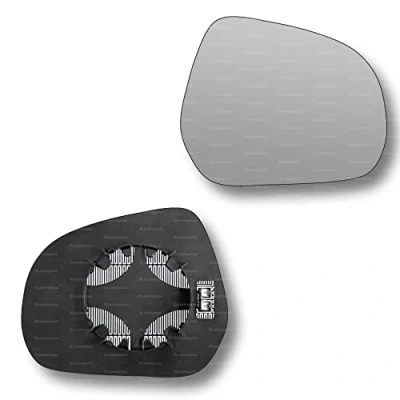 Image of Less4spares Replacement Wing Mirror Glass Right Compatible with Vauxhall Agila 2008 2015 CLIP ON Driver Off side Heated Convex