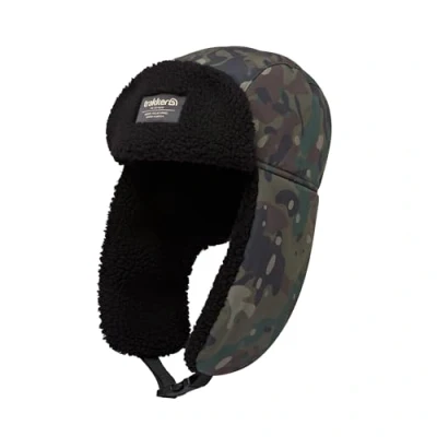 Image of Trakker TechPro Camo Trapper Hat Fishing beanie
