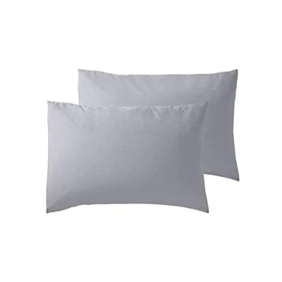Image of 100% Egyptian Cotton PILLOW CASES, Natural Softness, Attractive Colours Silver Grey