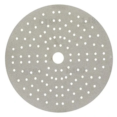 Image of Mirka Iridium Premium Sandpaper Ø 150mm Grip 121 Hole, Grit 80, 10 pcs / For sanding of paint, putty, primer, wood, steel, mineral materials, plastic.