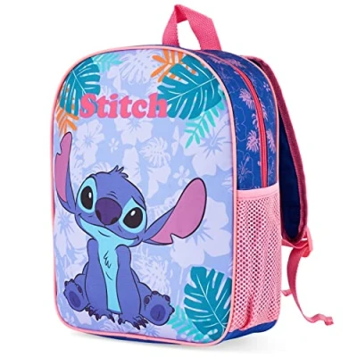 Image of Disney Stitch Backpacks for Girls Elsa Minnie Mouse Toddler Backpack Kids Rucksack Nursery Pre School Bags Travel Holiday Gifts (Blue Stitch)