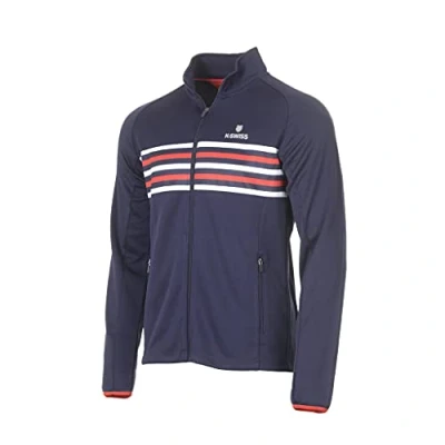 Image of K Swiss Men&#039;s Sports Tennis Jacket, Heritage Tracksuit Navy