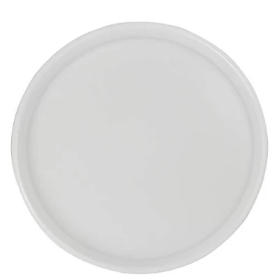 Image of Saedy White Plastic Fast Food Trays, Round Serving Trays(4 Packs)