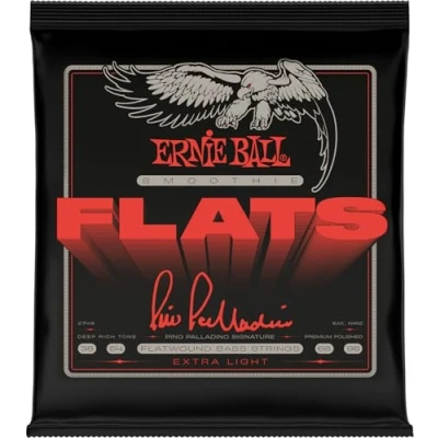 Image of Ernie Ball Extra Light Pino Palladino Smoothie Flats Electric Bass Strings 38 98 Gauge