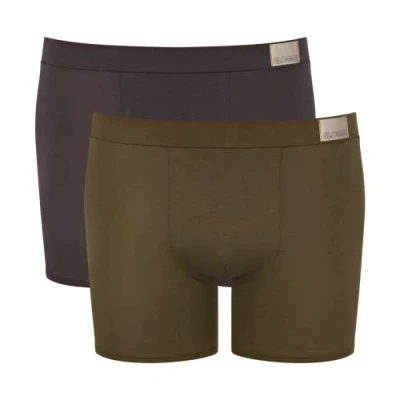 Image of Sloggi Men&#039;s GO Natural Short C2P Briefs, BROWN DARK COMBINATION, M