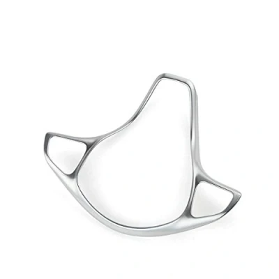 Image of Tuoservo Plastic Steering Wheel Panel Trim Cover For Mercedes A B C E GLA CLA GLC GLS GLE Class W176 W246 W205 W213 W117 C117 X156 X253 W447 (Silver)