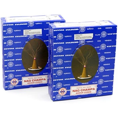 Image of Satya Sai Baba Nag Champa Incense Cones Nagchampa 24 Boxes = 288