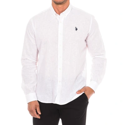 Image of U.S. POLO Mens Long Sleeve Shirt 68127 man White Size Small