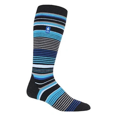 Image of Heat Holders Mens LITE Ladies Thermal Ultra Thin Funky Ski Socks Black Size UK 6 11