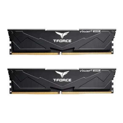 Image of TEAMGROUP T Force Vulcan Alpha DDR5 Ram 32GB Kit (2x16GB) 5600MHz (PC5 44800) CL40 Desktop Memory Module (Black) AMD Optimized FLABD532G5600HC40BDC01