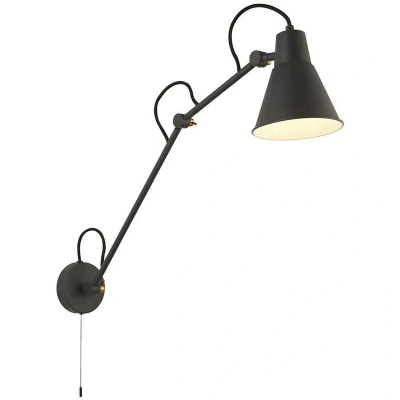 Image of Swing Arm Wall Light Grey Metal