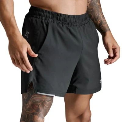 Image of 2XU Mens, Aero 5 Inch Shorts Black/Silver Reflective, XL