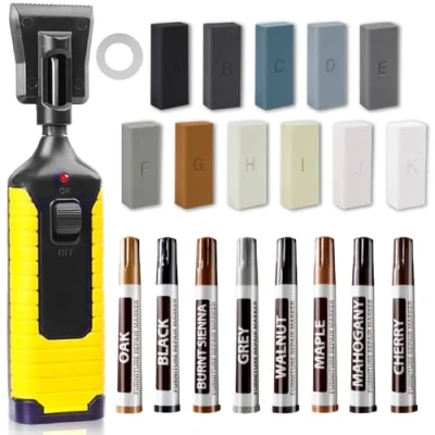 Image of Laminate Repair Kit, Vinyl Floor Wood Parquet Furniture Marker, Hard Wax Kit for PVC Flooring, Putty Floor, Linoleum, Worktop Set
