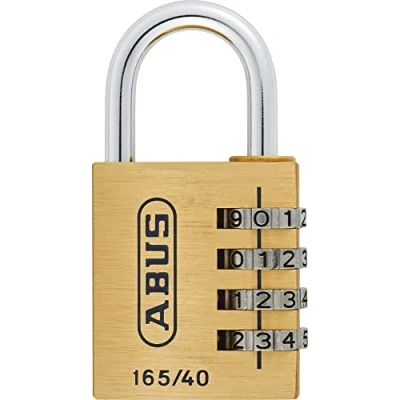 Image of ABUS Combination lock 165/20 brass padlock with individually adjustable number code suitcase lock/locker Security level 3