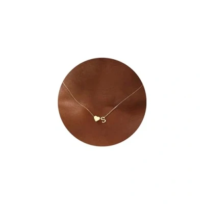 Image of TINGN Heart Initial Necklaces for Women Trendy, 18K Real Gold Plated S Necklace Dainty Tiny Letter Jewelry Girls