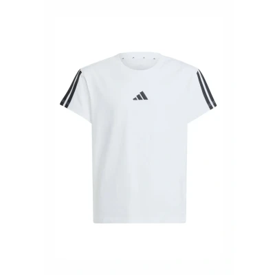 Image of adidas Girl&#039;s Essentials T Shirt, White/Black, 14 15 Years