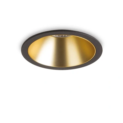 Image of Game 12cm LED Recessed Downlight Black Gold 3000K
