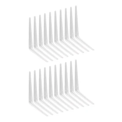 Image of Shelf Brackets White 350x300mm / 14x12&quot; Original Retro London Pattern Shelve Pack of 20 EAI Brand
