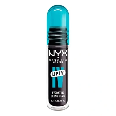Image of NYX Professional Makeup Lip IV Hydrating Gloss Stain, Gloss, Up to 12HR Hydration, High Pigment, Wet Shine Finish, Grape Gushin&#039;