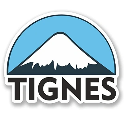 Image of 2 x 10cm Tignes Ski Snowboard Vinyl Sticker Bike Laptop Car Luggage Travel #5122 (10cm Wide 8cm Tall)