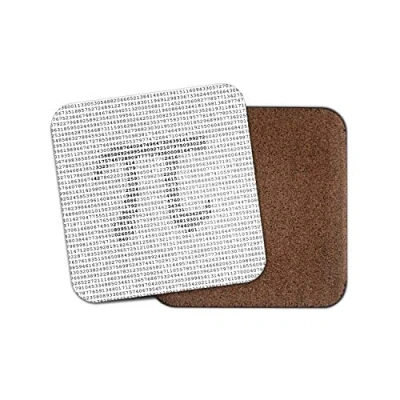 Image of 1 x Pi Symbol Coaster Mathematics Math&#039;s Student Teacher Fun #13157