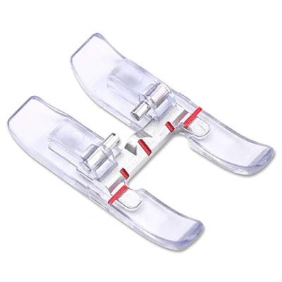 Image of DreamStitch 820916096 Snap ON Clear Open Toe Presser Foot for Pfaff Sewing Machine IDT System DL EM