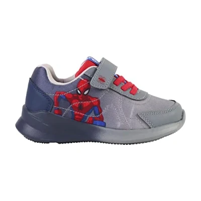 Image of CERDÁ LIFE&#039;S LITTLE MOMENTS Spiderman Trainers Children&#039;s Shoes, Blue, Gray and Red, 1 UK