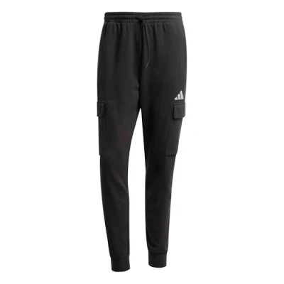 Image of adidas Men&#039;s Essentials FEELCOZY French Terry Pant Cuffed, Black/White, L