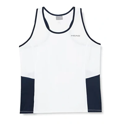Image of HEAD Women&#039;s Club Tank Top, White/Dark Blue, Large