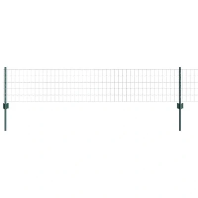 Image of vidaXL Euro Fence with 22 U Posts Green 0,4x50 m Steel
