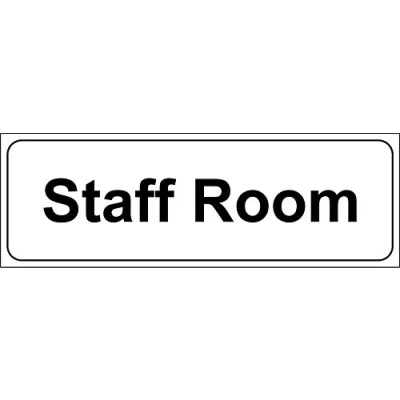 Image of Staff room door sign Self adhesive sticker 300mm x 100mm