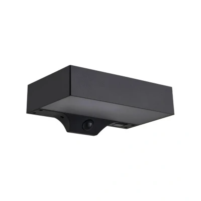 Image of Nordlux Monay Square Solar Outdoor Wall Lamp IP44 Black