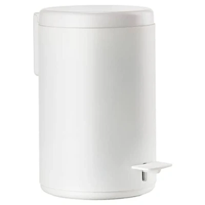 Image of Zone Denmark Rim 3 Litre White Bathroom Cosmetic Bin