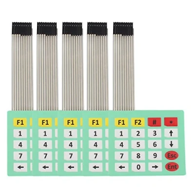 Image of HALJIA 5 PCS 4 x Matrix Array Keypad Keyboard 20 Key Membrane Switch Compatible with Arduino