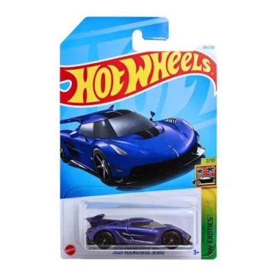 Image of Hot Wheels 2020 Koenigsegg Jesko HW Exotics 2/10 HTC21 Short Card Super Sports Car Iris Purple Mattel 2024 1:64