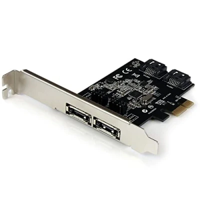Image of StarTech.com 2 Port PCI Express SATA 6 Gbps eSATA Controller Card Dual PCIe III Int/2 Ext 6Gbps (PEXESAT322I)