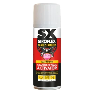 Image of Siroflex SX Trade Strength Superglue Activator A Low Viscosity Solvent Based Cyanoacrylate Adhesive Which Is Fast Acting 400ml Large